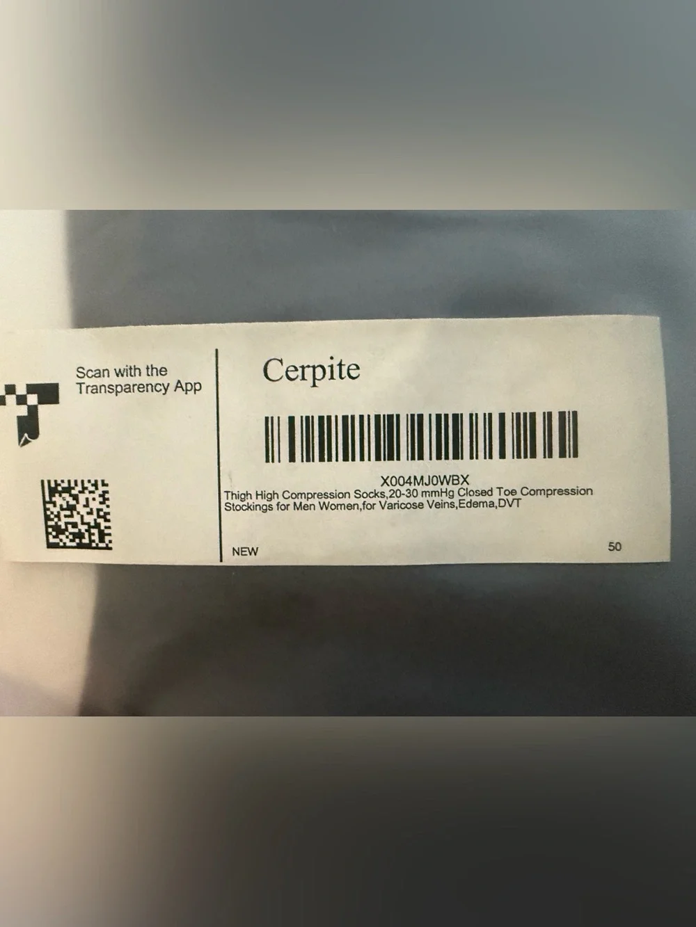 NEW Cerpite Thigh High Compression Stockings 20-30 mmHg Closed Toe Small